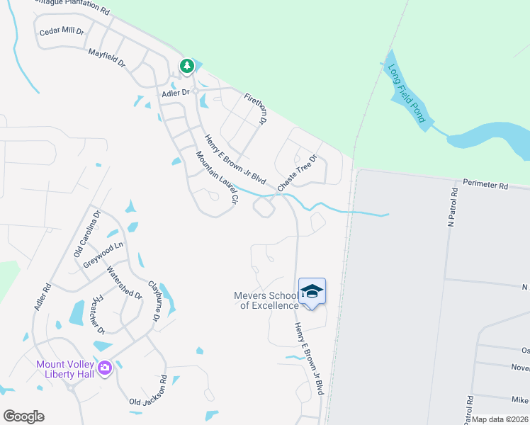 map of restaurants, bars, coffee shops, grocery stores, and more near 108 Chaste Tree Circle in Goose Creek