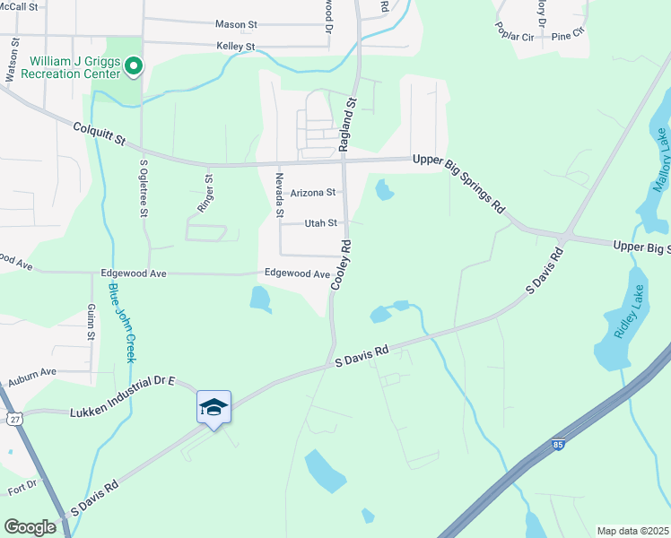 map of restaurants, bars, coffee shops, grocery stores, and more near 310 Cooley Road in LaGrange