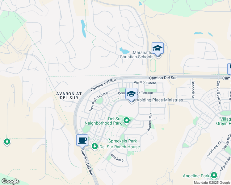 map of restaurants, bars, coffee shops, grocery stores, and more near 15694 Concord Ridge Terrace in San Diego