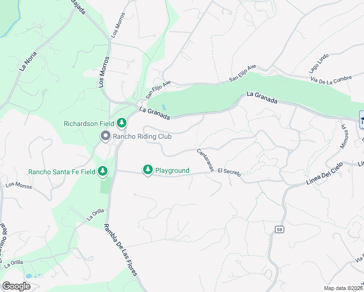map of restaurants, bars, coffee shops, grocery stores, and more near 5350 Avenida Maravillas in Rancho Santa Fe