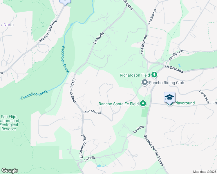 map of restaurants, bars, coffee shops, grocery stores, and more near 16919 Reposa Alta in Rancho Santa Fe