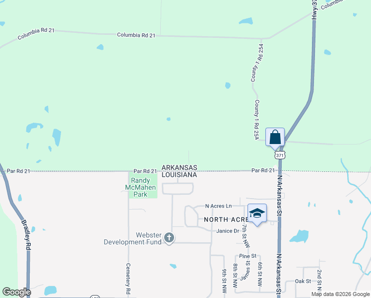 map of restaurants, bars, coffee shops, grocery stores, and more near 230 Par Road 21 in Taylor