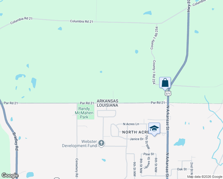 map of restaurants, bars, coffee shops, grocery stores, and more near 230 Par Road 21 in Taylor