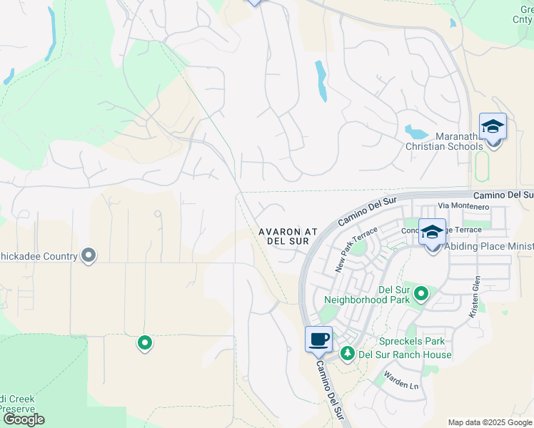 map of restaurants, bars, coffee shops, grocery stores, and more near 15609 Hayden Lake Place in San Diego