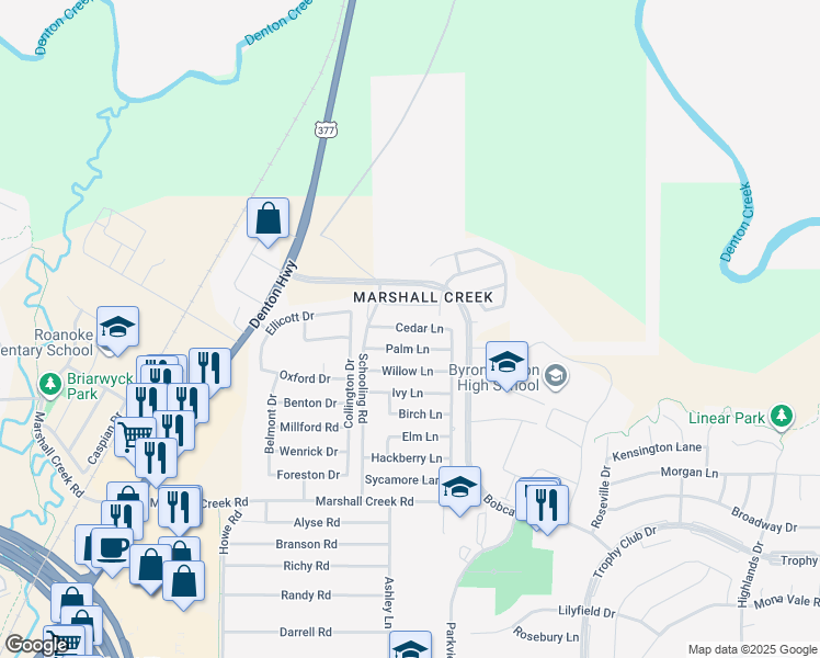 map of restaurants, bars, coffee shops, grocery stores, and more near 113 Lakeview Road in Roanoke