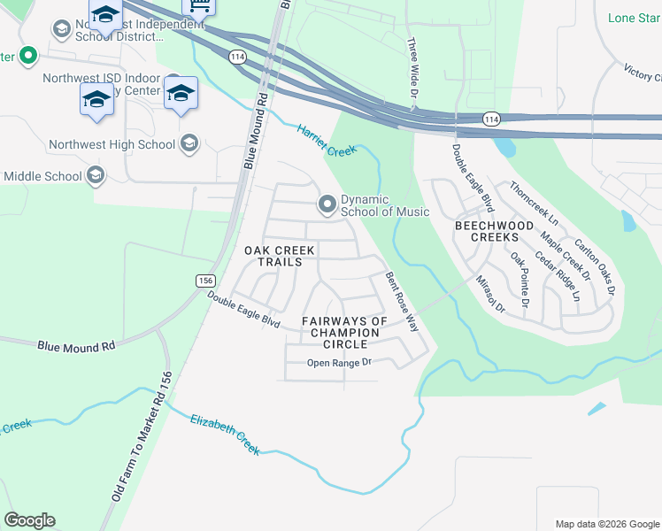 map of restaurants, bars, coffee shops, grocery stores, and more near 2508 Boot Jack Road in Fort Worth