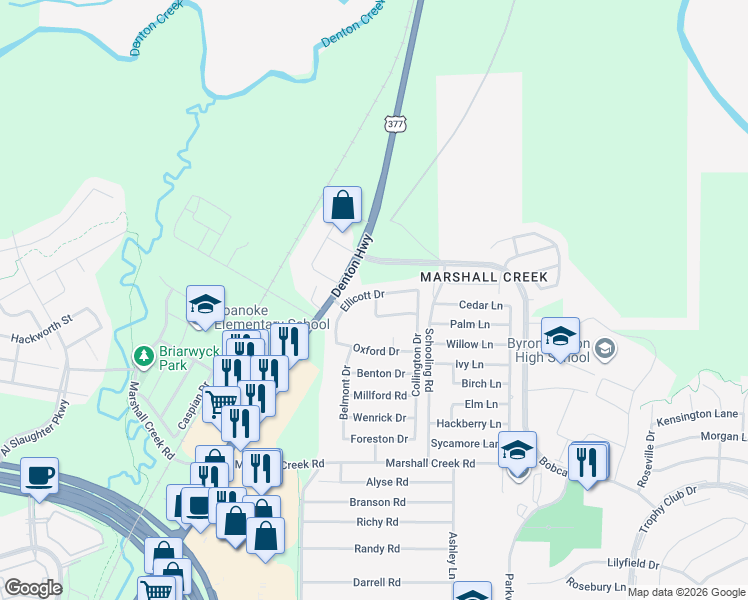 map of restaurants, bars, coffee shops, grocery stores, and more near in Roanoke