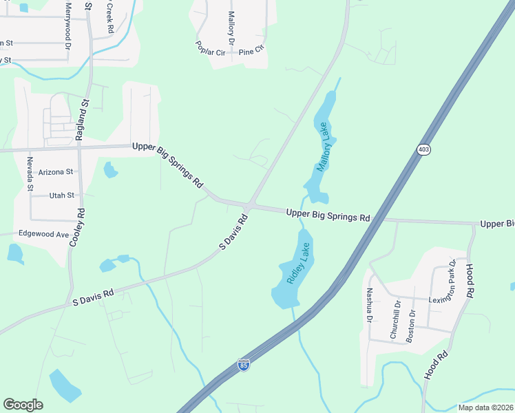 map of restaurants, bars, coffee shops, grocery stores, and more near 1339 Upper Big Springs Road in LaGrange