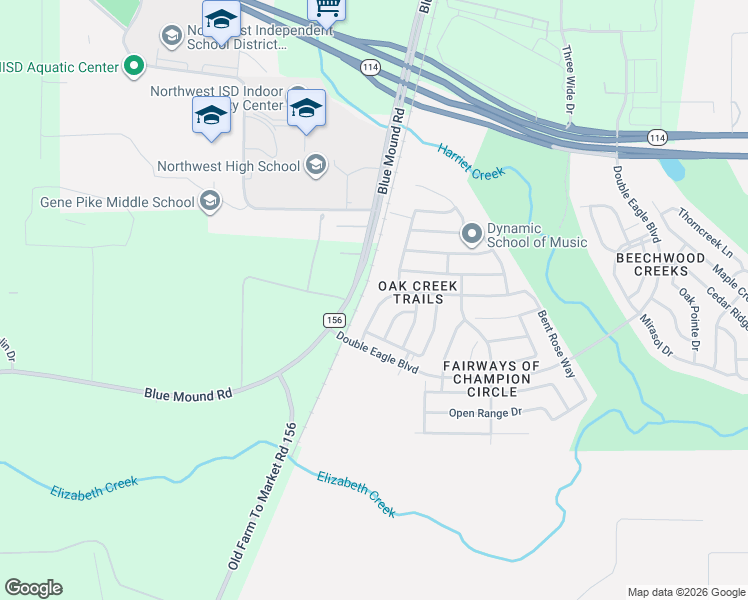 map of restaurants, bars, coffee shops, grocery stores, and more near 2333 Boot Jack Road in Fort Worth