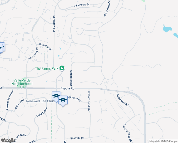map of restaurants, bars, coffee shops, grocery stores, and more near 13665 White Rock Station Road in Poway