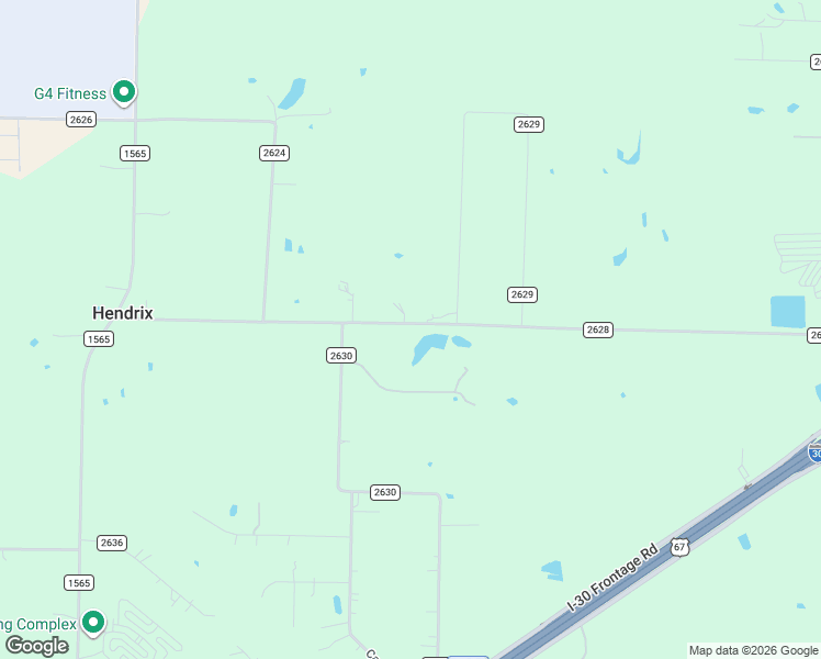 map of restaurants, bars, coffee shops, grocery stores, and more near 3623 County Road 2628 in Caddo Mills