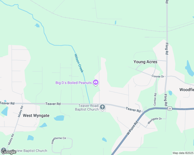 map of restaurants, bars, coffee shops, grocery stores, and more near 129 Oak Drive in LaGrange