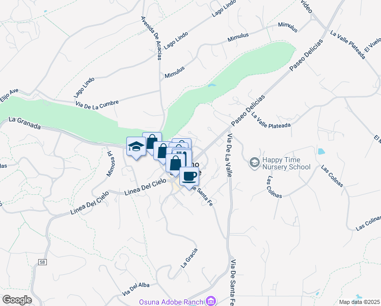 map of restaurants, bars, coffee shops, grocery stores, and more near in Rancho Santa Fe