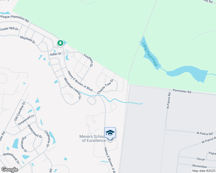 map of restaurants, bars, coffee shops, grocery stores, and more near 105 Daniels Creek Circle in Goose Creek