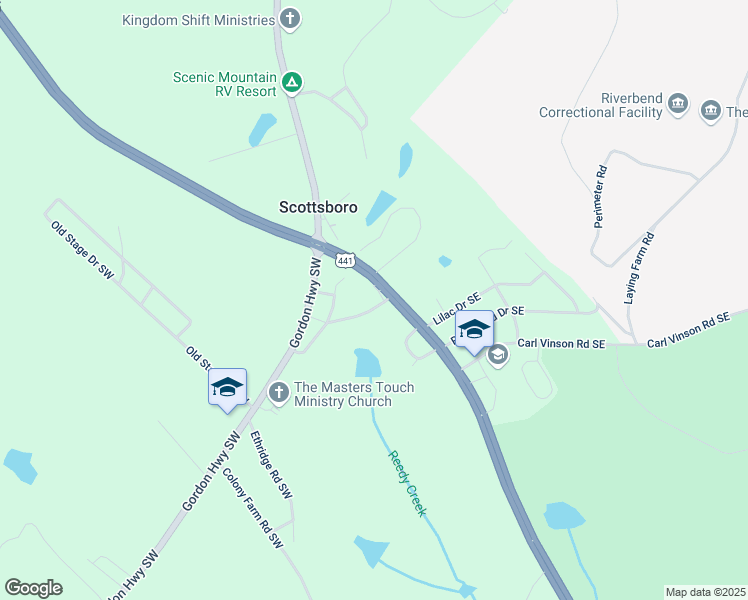 map of restaurants, bars, coffee shops, grocery stores, and more near 169 Jackson Road in Milledgeville