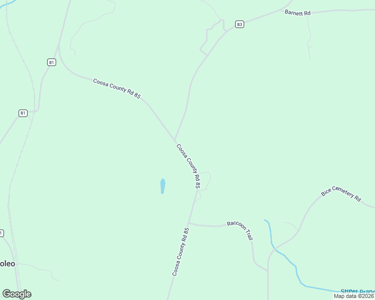 map of restaurants, bars, coffee shops, grocery stores, and more near County Road 85 in Kellyton