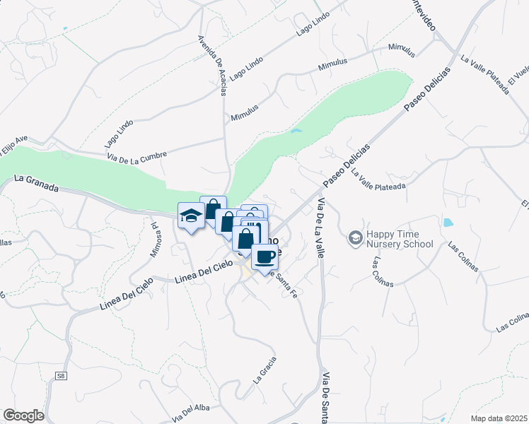 map of restaurants, bars, coffee shops, grocery stores, and more near 6148 El Tordo in Rancho Santa Fe