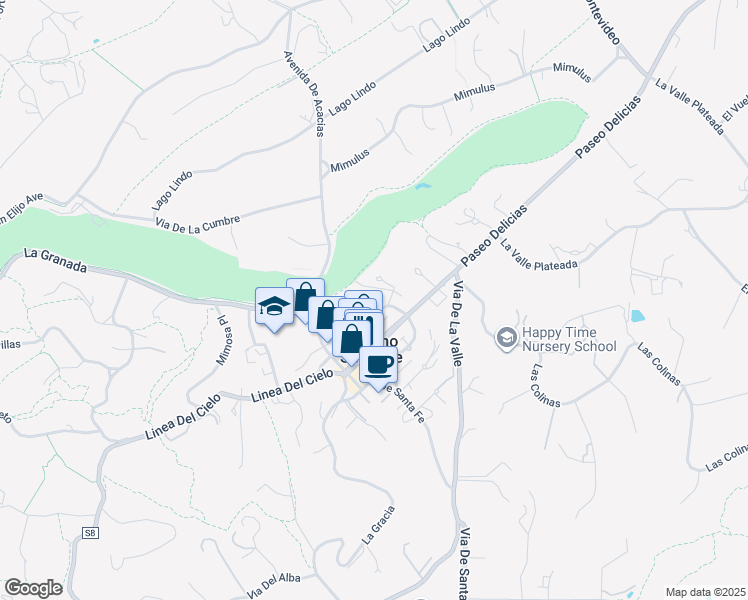 map of restaurants, bars, coffee shops, grocery stores, and more near 6148 El Tordo in Rancho Santa Fe