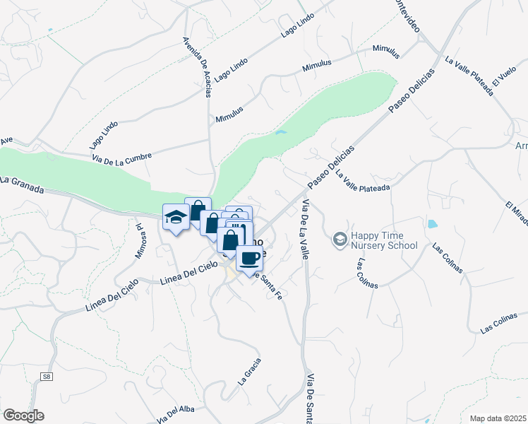 map of restaurants, bars, coffee shops, grocery stores, and more near 6166 El Tordo in Rancho Santa Fe