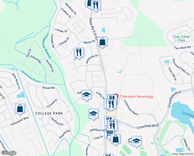 map of restaurants, bars, coffee shops, grocery stores, and more near 1216 Texas Drive in Ladson
