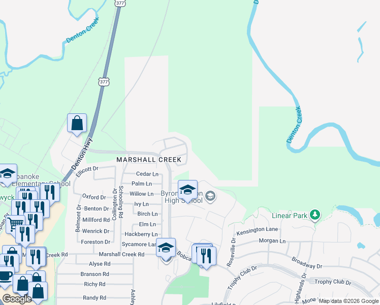 map of restaurants, bars, coffee shops, grocery stores, and more near 1764 Halifax Street in Roanoke