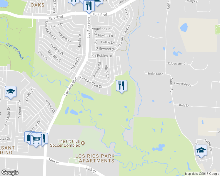 map of restaurants, bars, coffee shops, grocery stores, and more near 1712 Vallarte Court in Plano