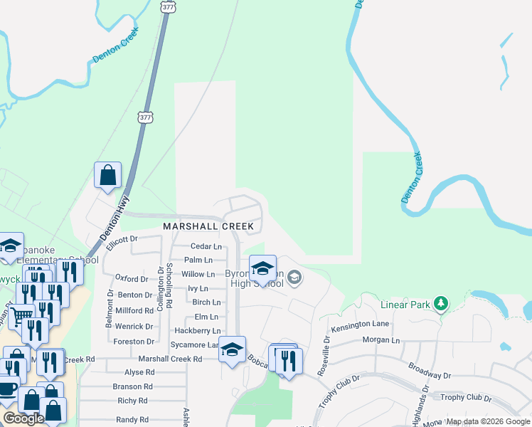 map of restaurants, bars, coffee shops, grocery stores, and more near 1764 Halifax Street in Roanoke