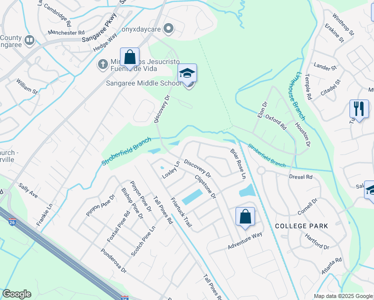 map of restaurants, bars, coffee shops, grocery stores, and more near 1007 Briar Rose Lane in Ladson