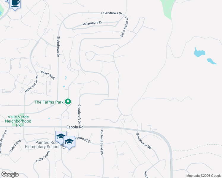 map of restaurants, bars, coffee shops, grocery stores, and more near 17123 Tam O Shanter Drive in Poway