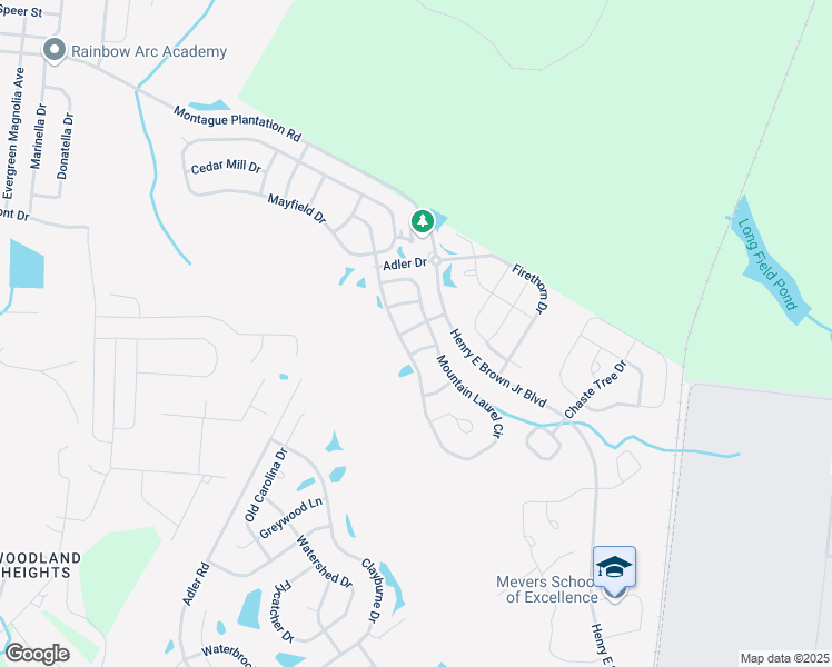 map of restaurants, bars, coffee shops, grocery stores, and more near 205 Stone Crop Drive in Goose Creek