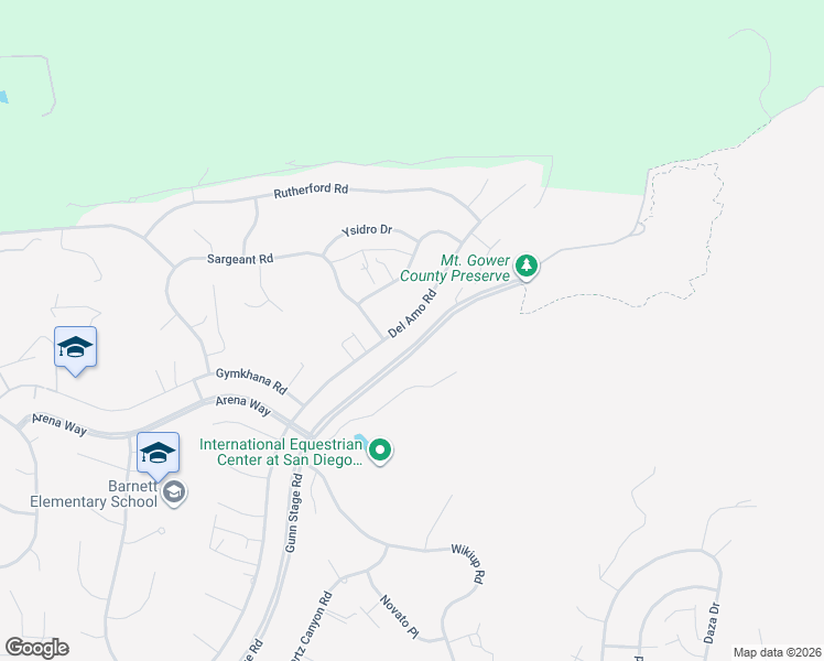 map of restaurants, bars, coffee shops, grocery stores, and more near 24428 Del Amo Road in Ramona