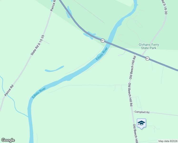 map of restaurants, bars, coffee shops, grocery stores, and more near 195 Hideaway Lane in Ridgeville