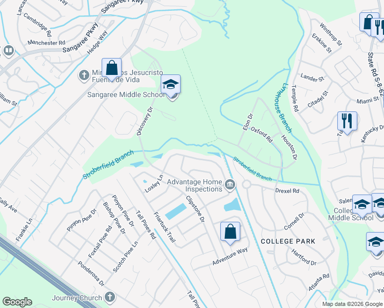 map of restaurants, bars, coffee shops, grocery stores, and more near 1034 Briar Rose Lane in Ladson