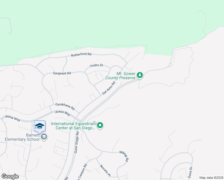 map of restaurants, bars, coffee shops, grocery stores, and more near 24439 Del Amo Road in Ramona