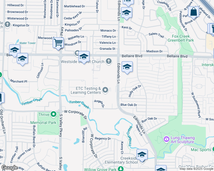 map of restaurants, bars, coffee shops, grocery stores, and more near 1716 South Edmonds Lane in Lewisville