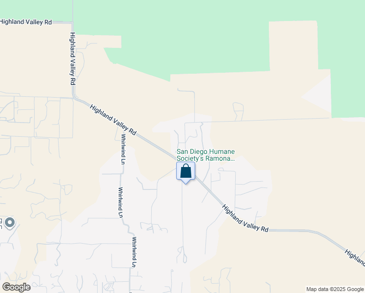 map of restaurants, bars, coffee shops, grocery stores, and more near 17207 Voorhes Lane in Ramona