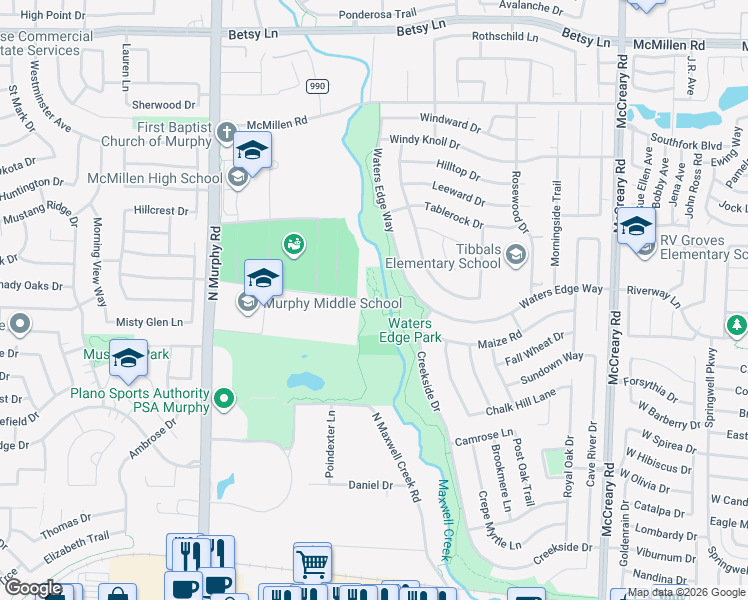 map of restaurants, bars, coffee shops, grocery stores, and more near 670 North Murphy Road in Murphy