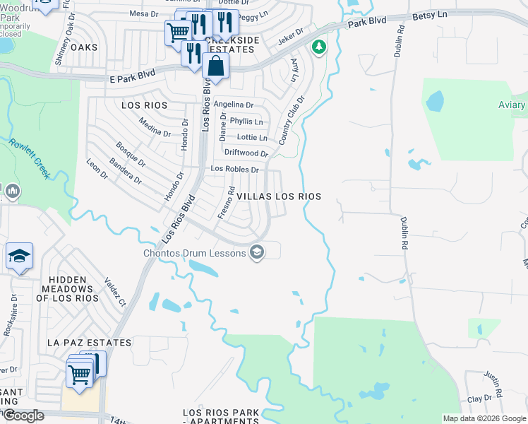map of restaurants, bars, coffee shops, grocery stores, and more near 1908 Aliso Road in Plano