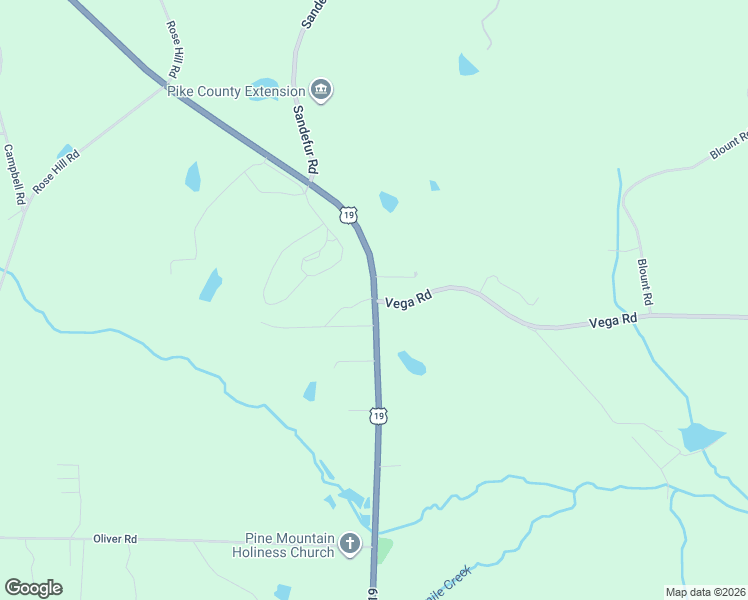 map of restaurants, bars, coffee shops, grocery stores, and more near 2282 U.S. 19 in Meansville