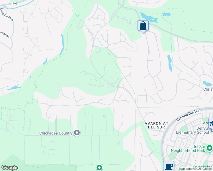 map of restaurants, bars, coffee shops, grocery stores, and more near 16604 Sweet Leilani Lane in San Diego