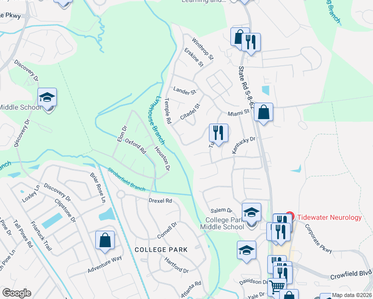 map of restaurants, bars, coffee shops, grocery stores, and more near 309 Vassar Court in Ladson