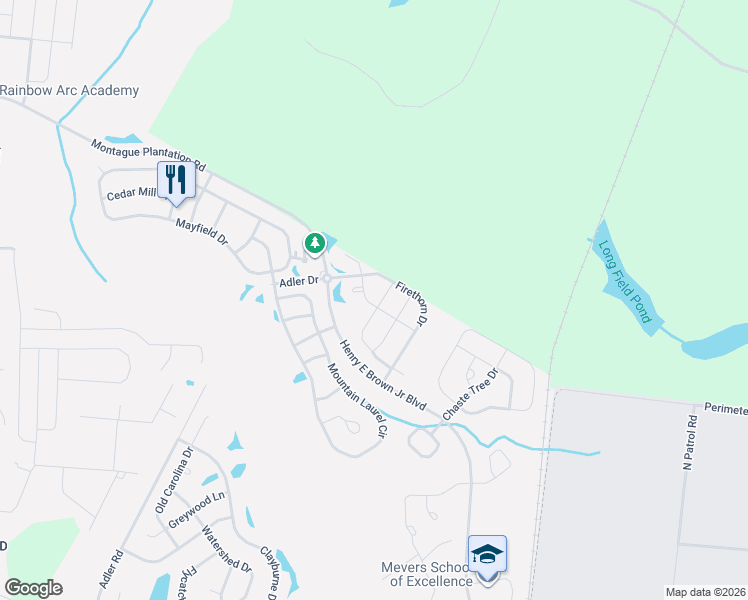 map of restaurants, bars, coffee shops, grocery stores, and more near 300 Trumpet Tree Drive in Goose Creek