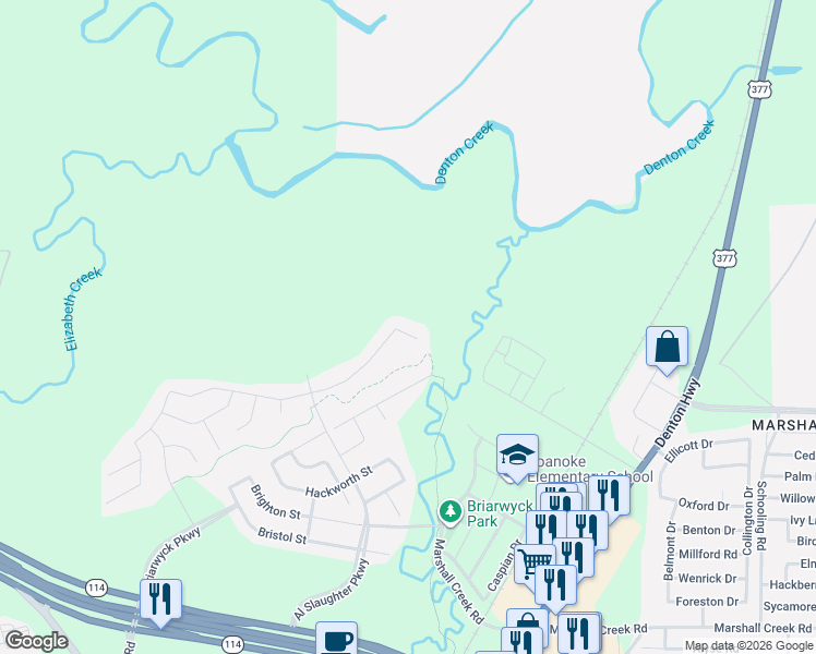 map of restaurants, bars, coffee shops, grocery stores, and more near 606 Bentley Court in Roanoke
