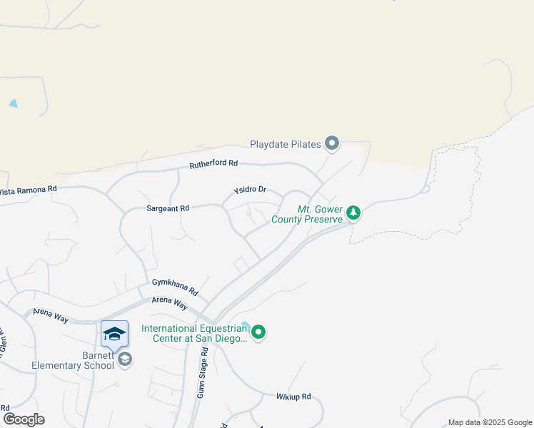 map of restaurants, bars, coffee shops, grocery stores, and more near 17264 Felipe Road in Ramona
