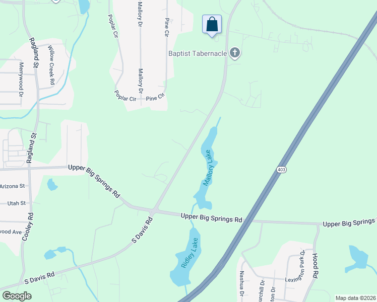 map of restaurants, bars, coffee shops, grocery stores, and more near 1300 South Davis Road in LaGrange