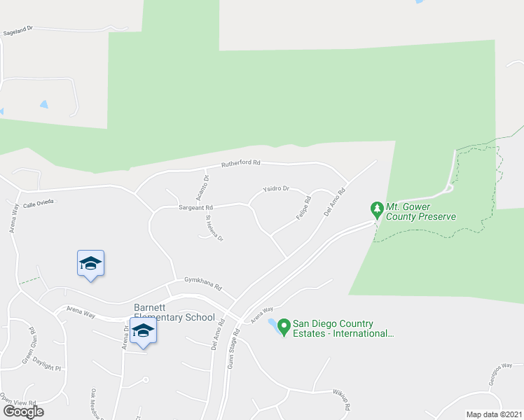 map of restaurants, bars, coffee shops, grocery stores, and more near 24308 Sargeant Road in Ramona