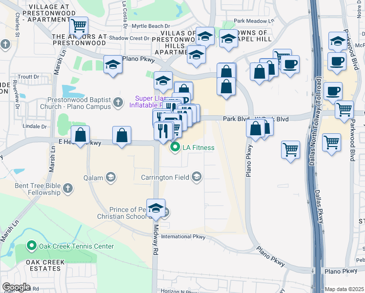 map of restaurants, bars, coffee shops, grocery stores, and more near in 