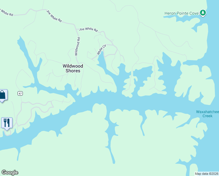 map of restaurants, bars, coffee shops, grocery stores, and more near 380 Ridge Dr in Shelby