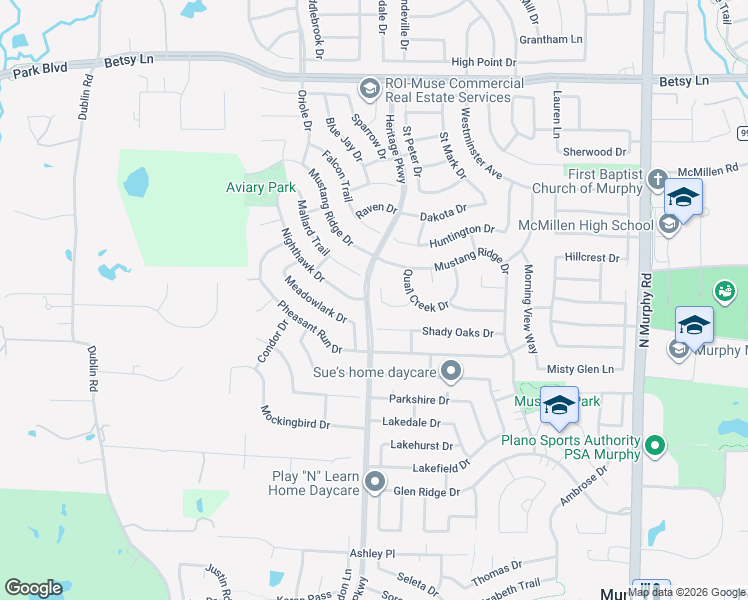 map of restaurants, bars, coffee shops, grocery stores, and more near 520 Buffalo Bend Court in Murphy