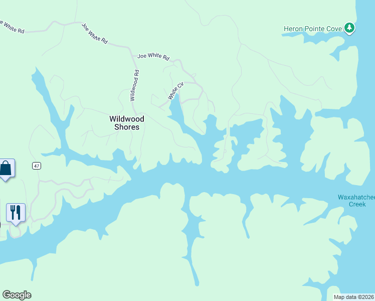 map of restaurants, bars, coffee shops, grocery stores, and more near 380 Ridge Drive in Shelby